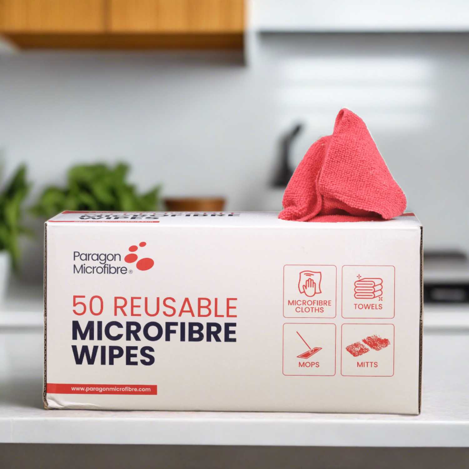 50 Reusable Microfibre Wipes