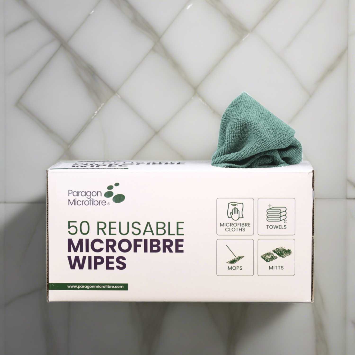50 Reusable Microfibre Wipes