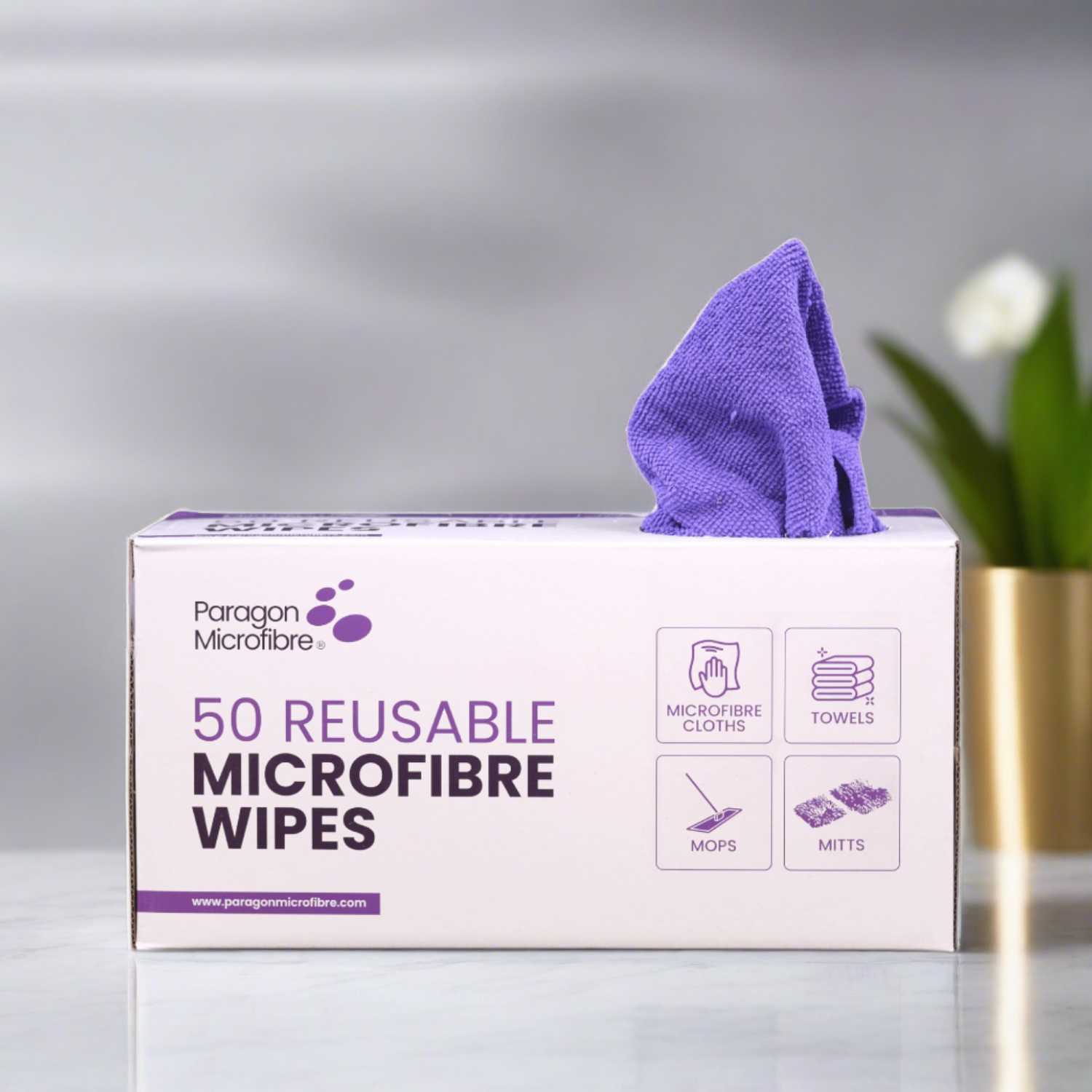 50 Reusable Microfibre Wipes