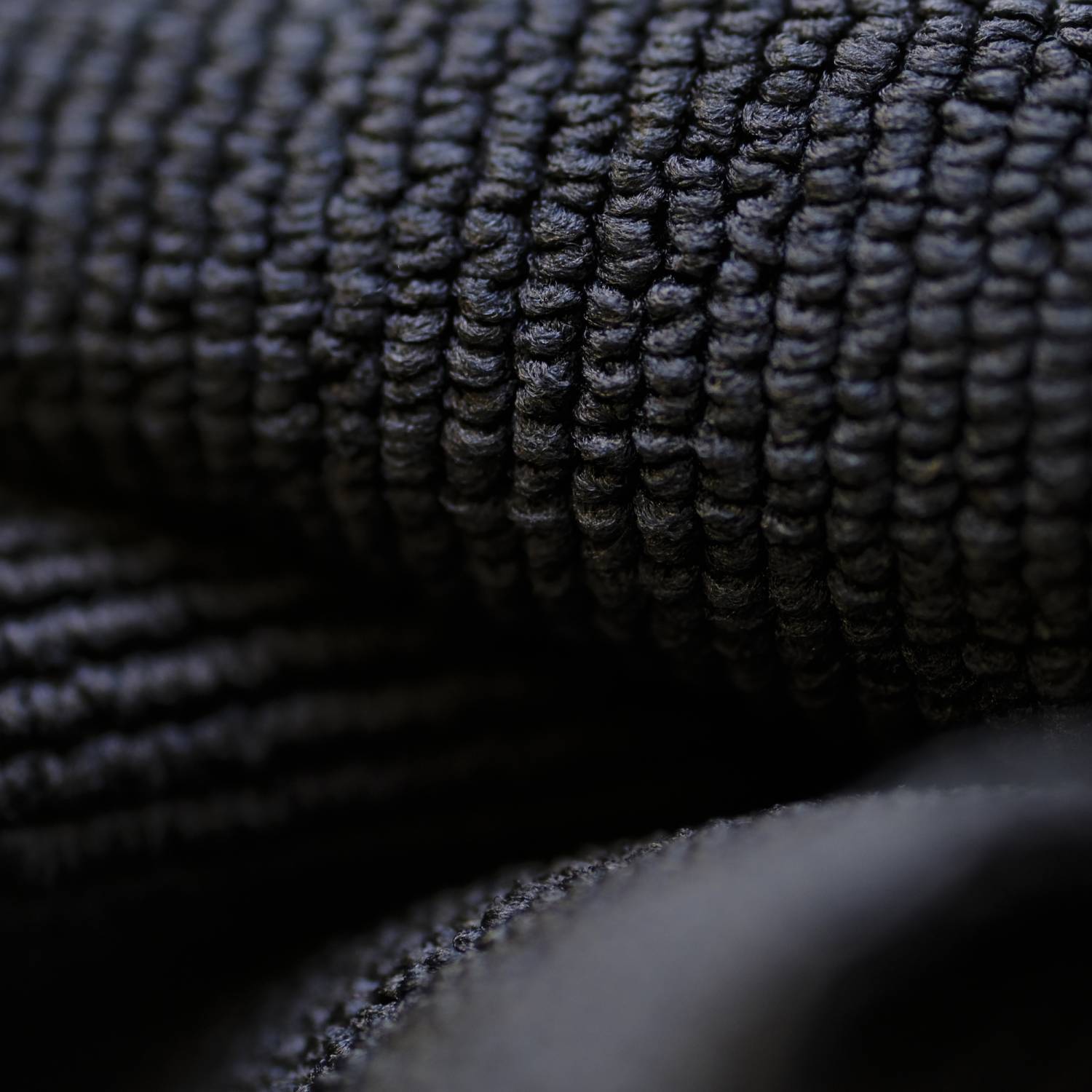 Up close image of Seamless Pearl Knit in Black