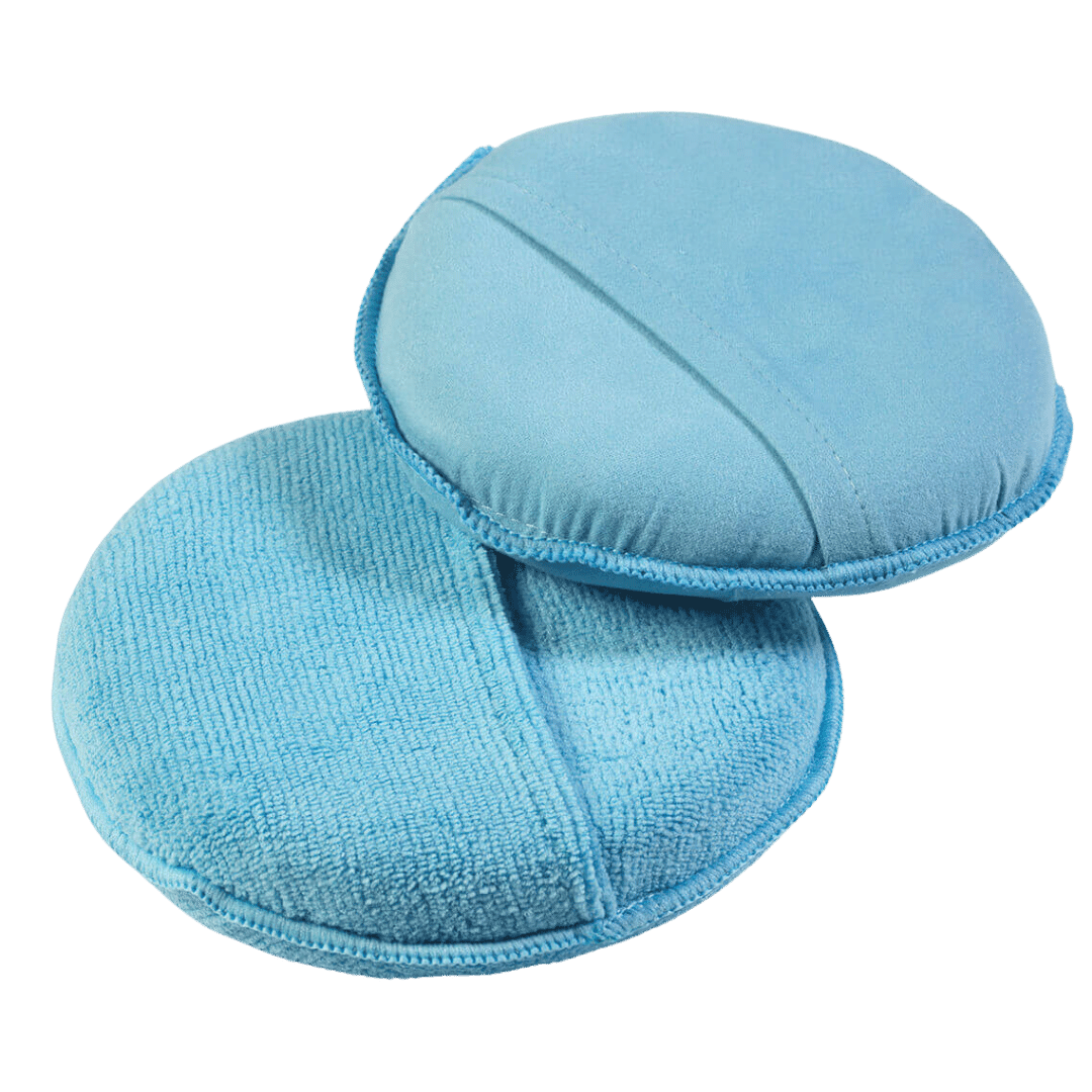 Two Different types of Microfibre Polish Applicator Pads with Finger Pockets
