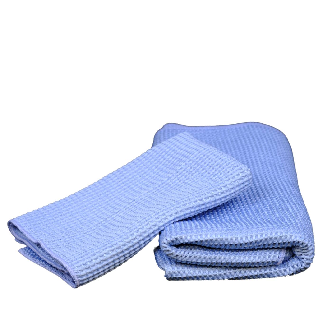 Both Sizes of Waffle Cloth in Blue