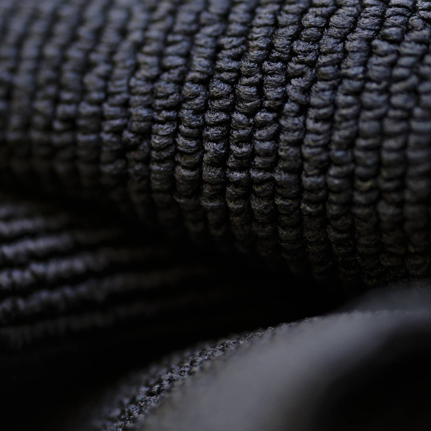 Up close image of Seamless Pearl Knit in Black 