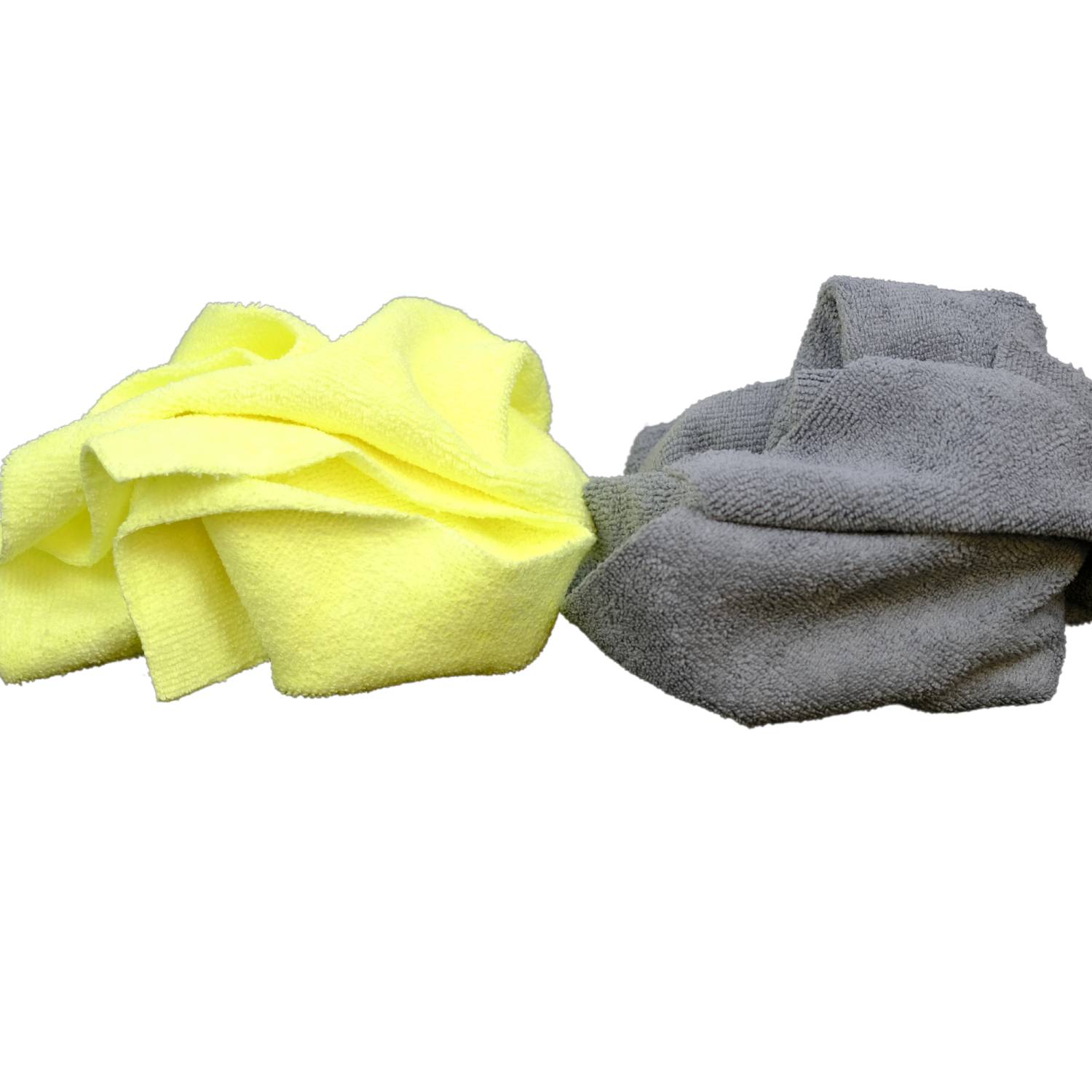 Microfibre Seamless Terry Cloth in Grey & Yellow 