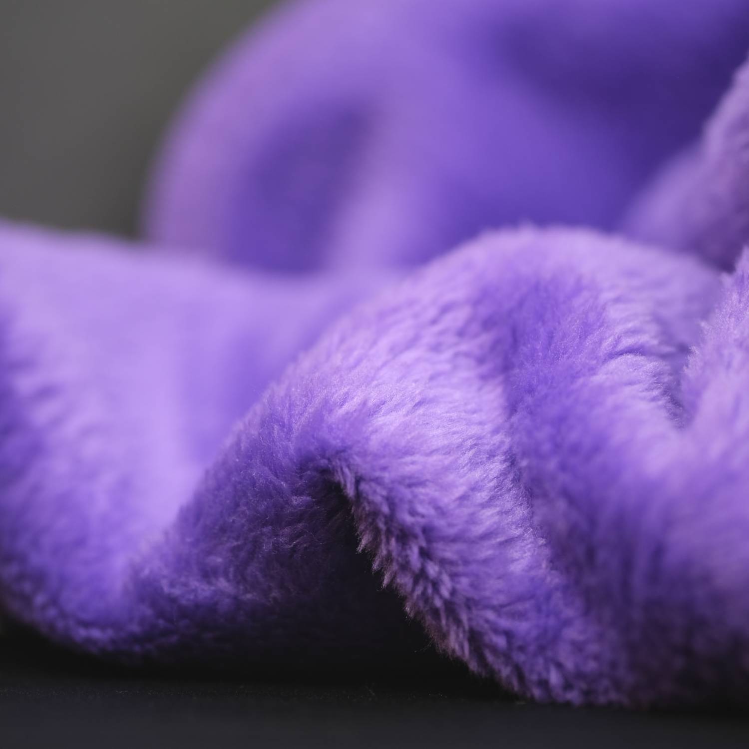 Up Close Picture of the purple face cloth 