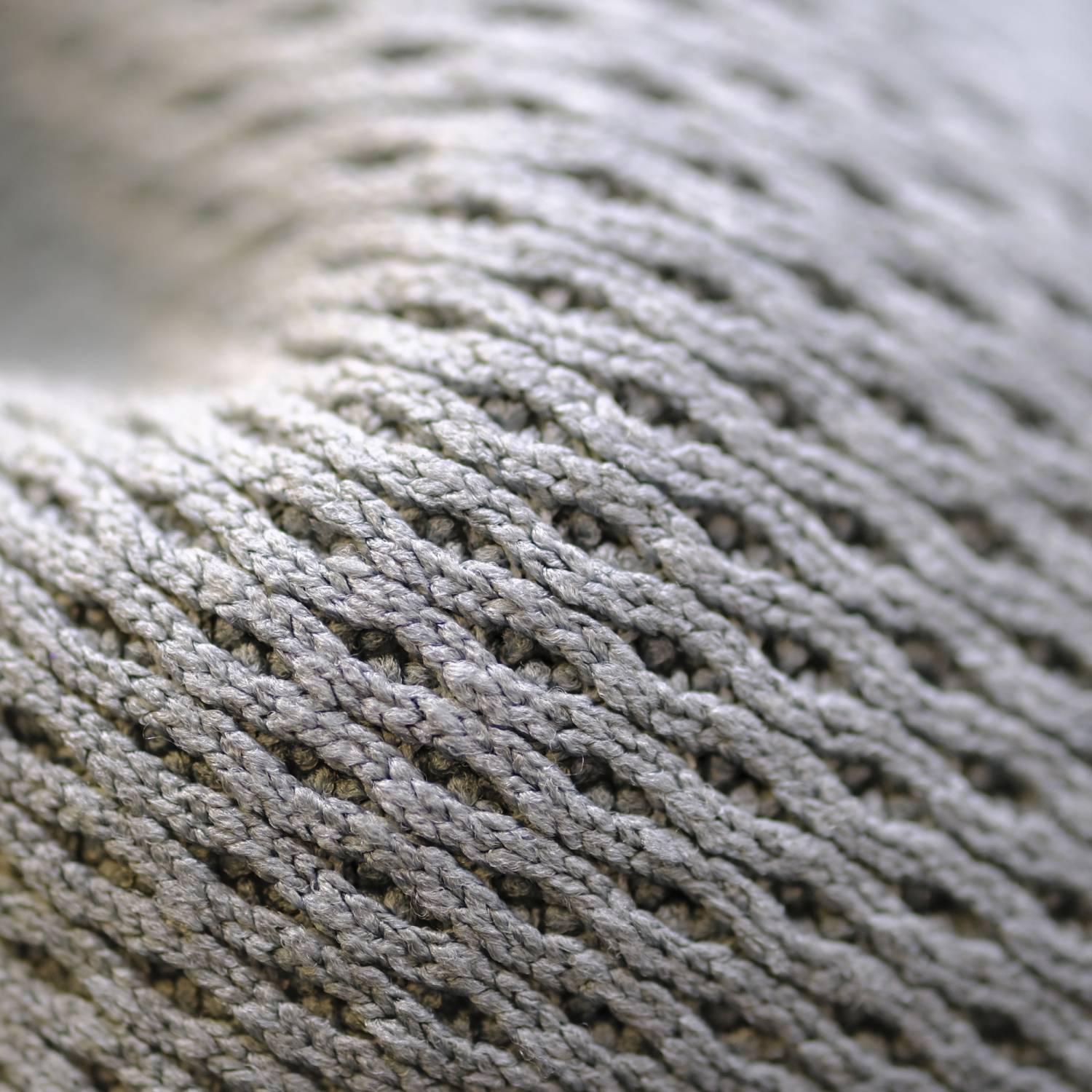 Up close picture of the grey Diamond Weave Drying Towel