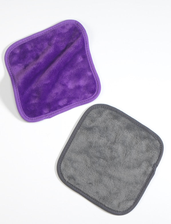 Whisper soft cloth in 20 x 20 cm purple & grey 