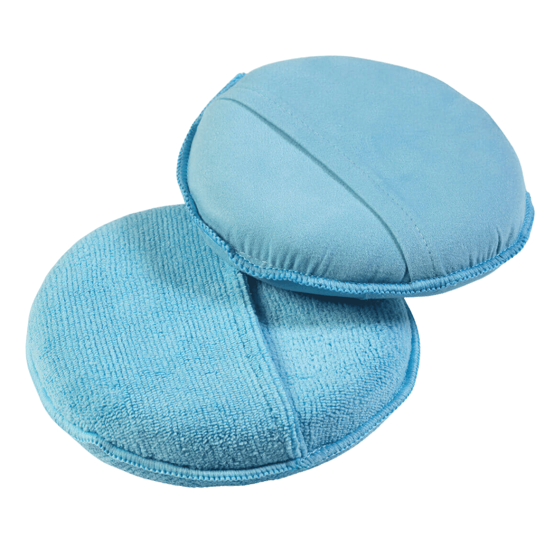 Two Different types of Microfibre Polish Applicator Pads with Finger Pockets  