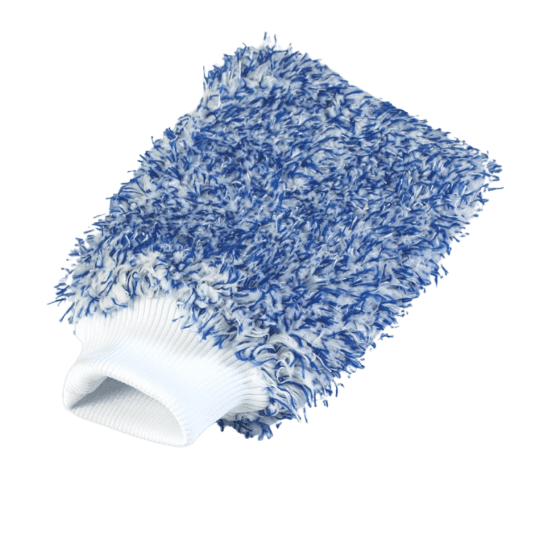 Blue Microfibre & Cotton Shampoo Wash Mitts